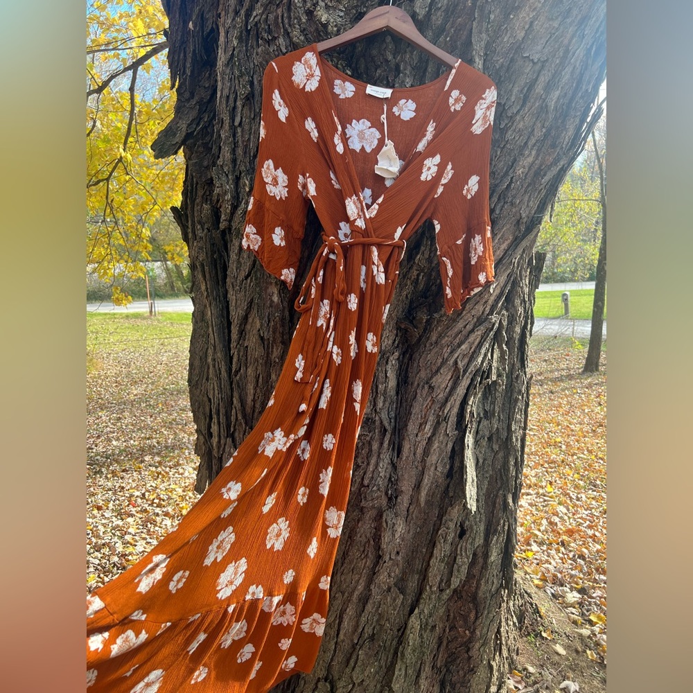 Orange Creek maxi dress still has its tags